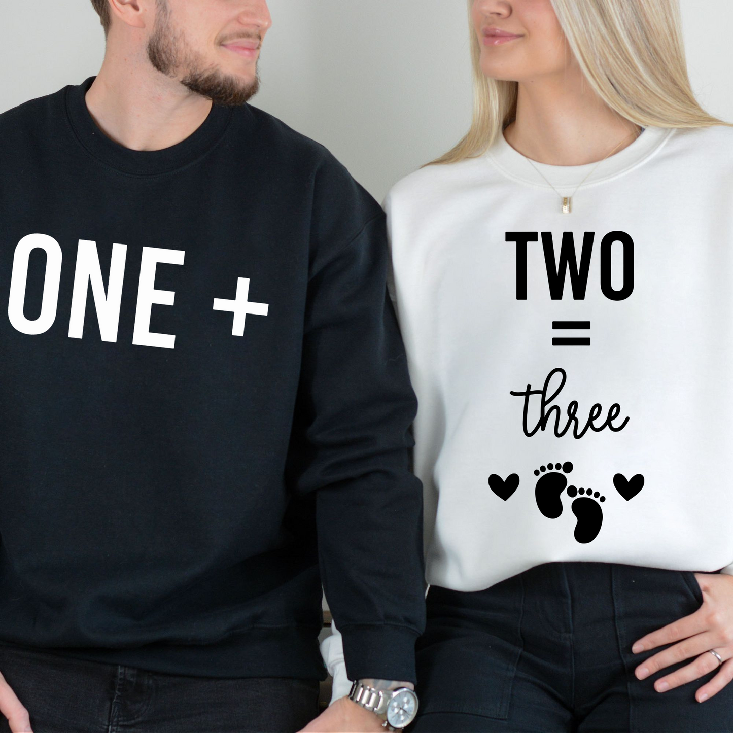 Babyankündigungs-Sweatshirt Set - Überraschung für werdende Eltern