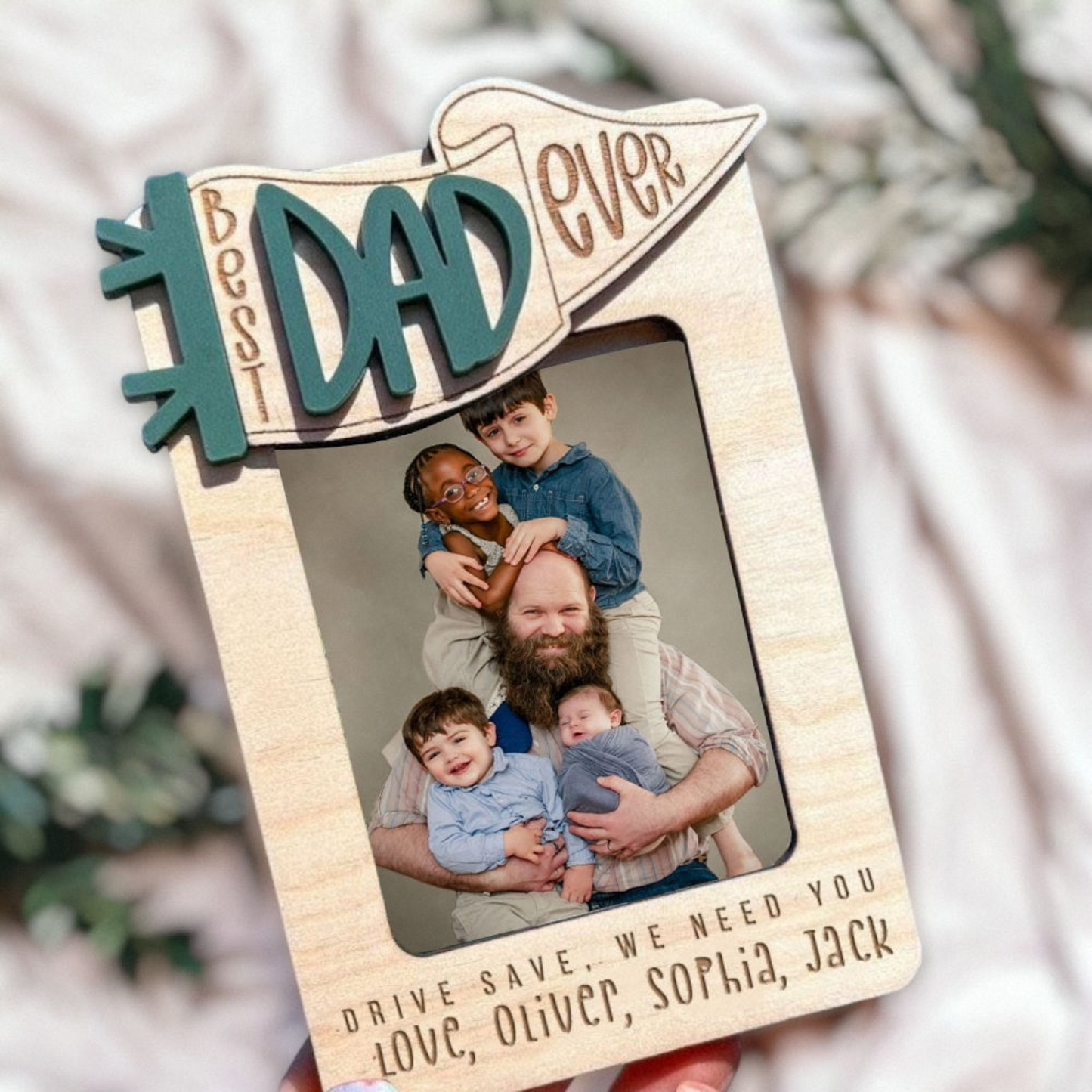 Favorite Dad - Personalized Father's Day Car Visor Clip