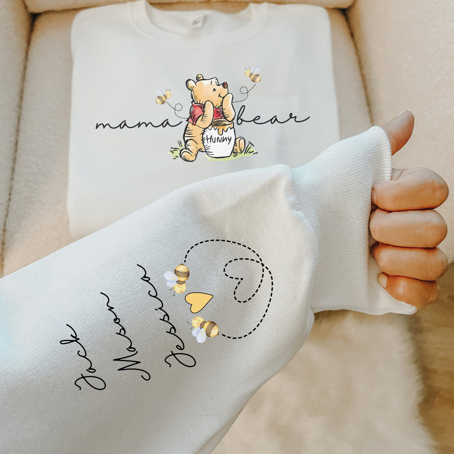 Custom Mama Bear Sweatshirt with Children's Names