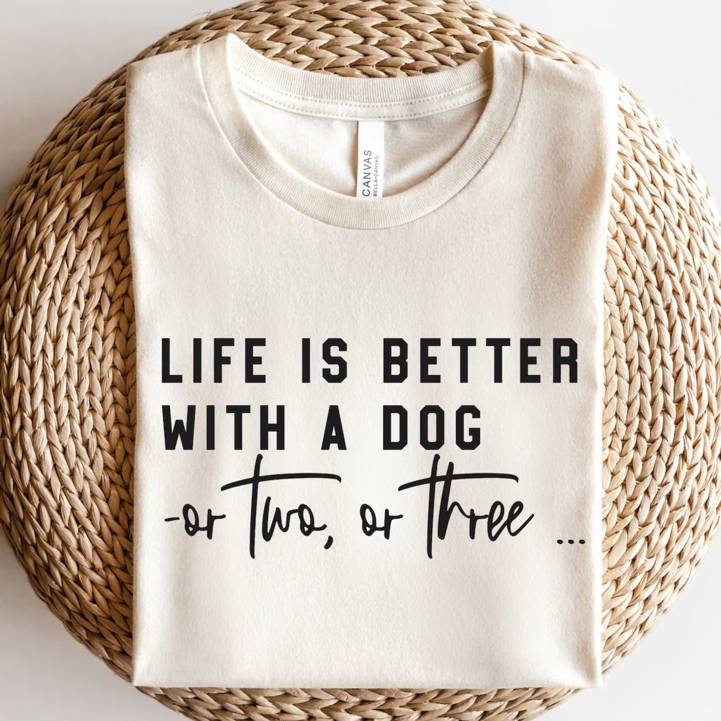 Das Leben ist besser mit meinem Hund Shirt – Lustiges Geschenk für Hundefreunde