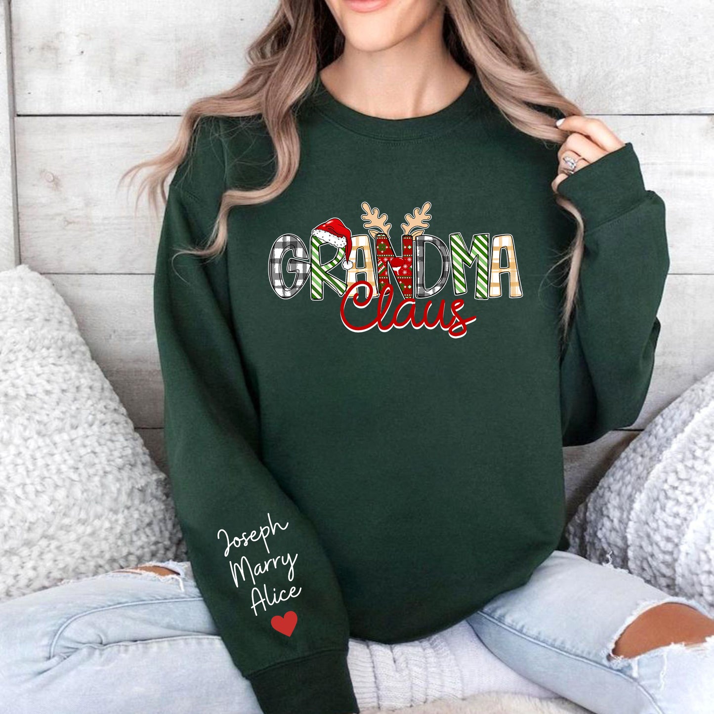 Personalisierter Oma Claus Sweatshirt - Weihnachtsgeschenk für Oma