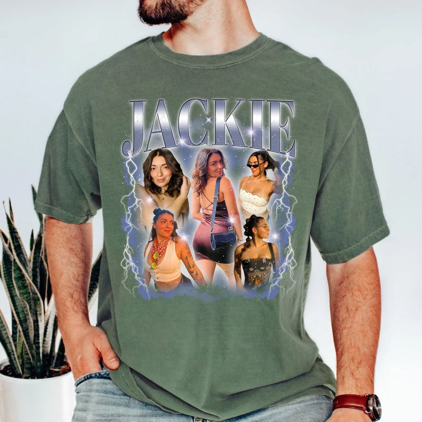 Individuelles Foto-Shirt – Vintage-Grafik 90er-T-Shirt, Personalisiertes Bootleg-Rap-Shirt