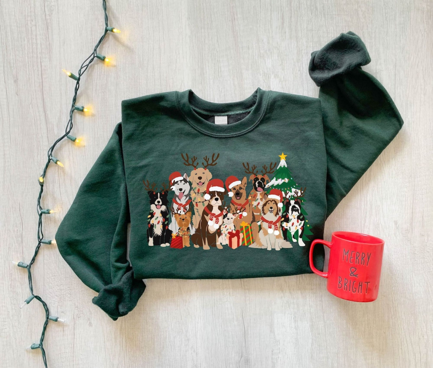 Weihnachtliches Hunde Sweatshirt - Weihnachtsgeschenk für Hundefreunde