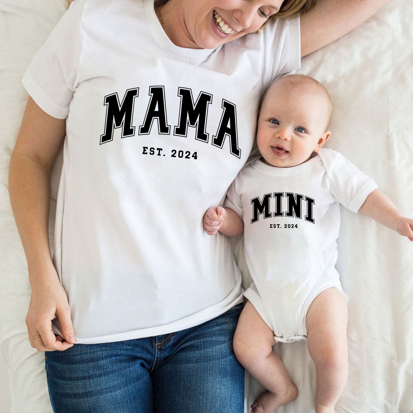 Mama und Mini Est-Shirt - Personalisiertes Geschenk zum Muttertag