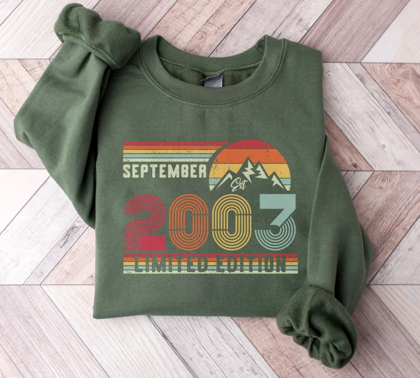 Geburtstagsjahr-Sweatshirt für Frauen oder Männer - Personalisiertes Geburtstagsgeschenk