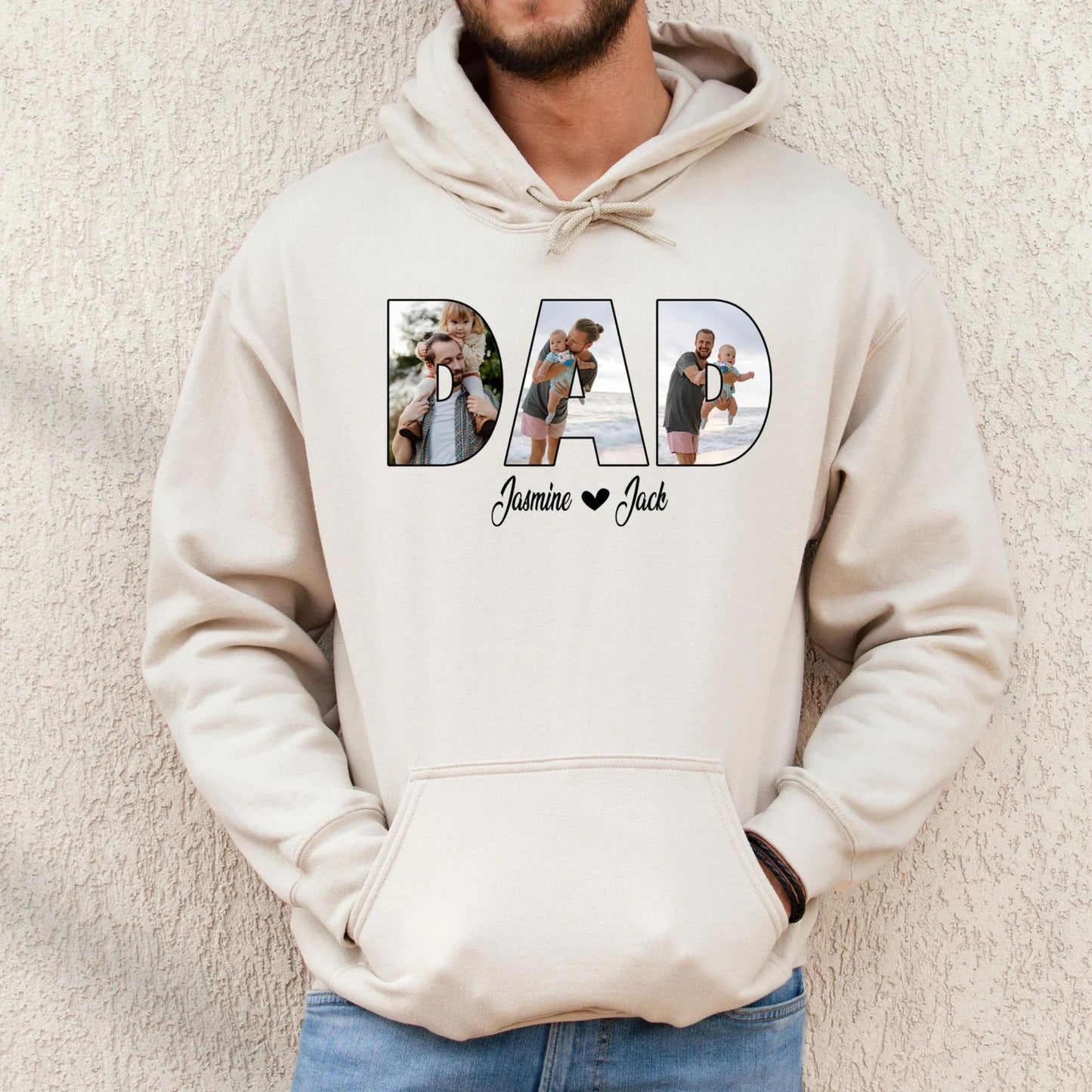 Personalisierter Foto-Hoodie für Papa, Geschenkidee für Papa