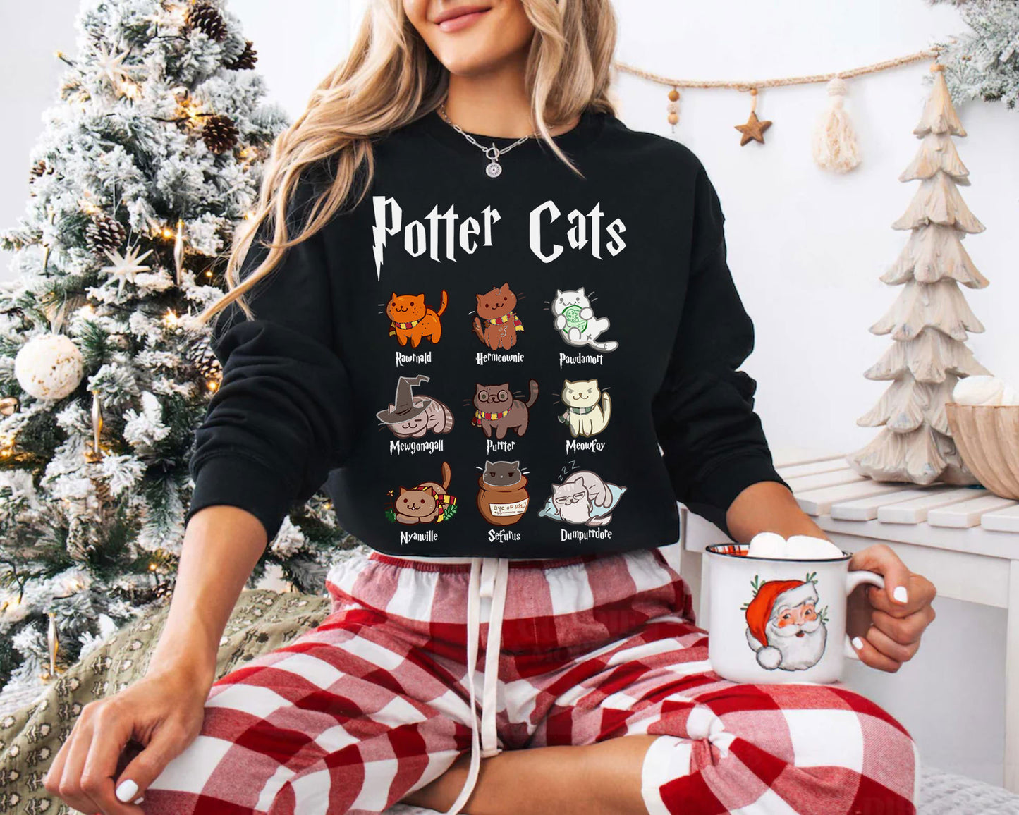 Potter Cats Sweatshirt und Shirts, Geschenk für Katzenbesitzer