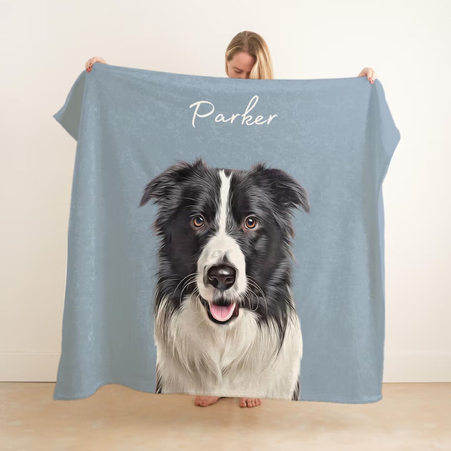 Personalisierte Haustier-Decke mit Foto und Namen – Geschenk für Tierliebhaber