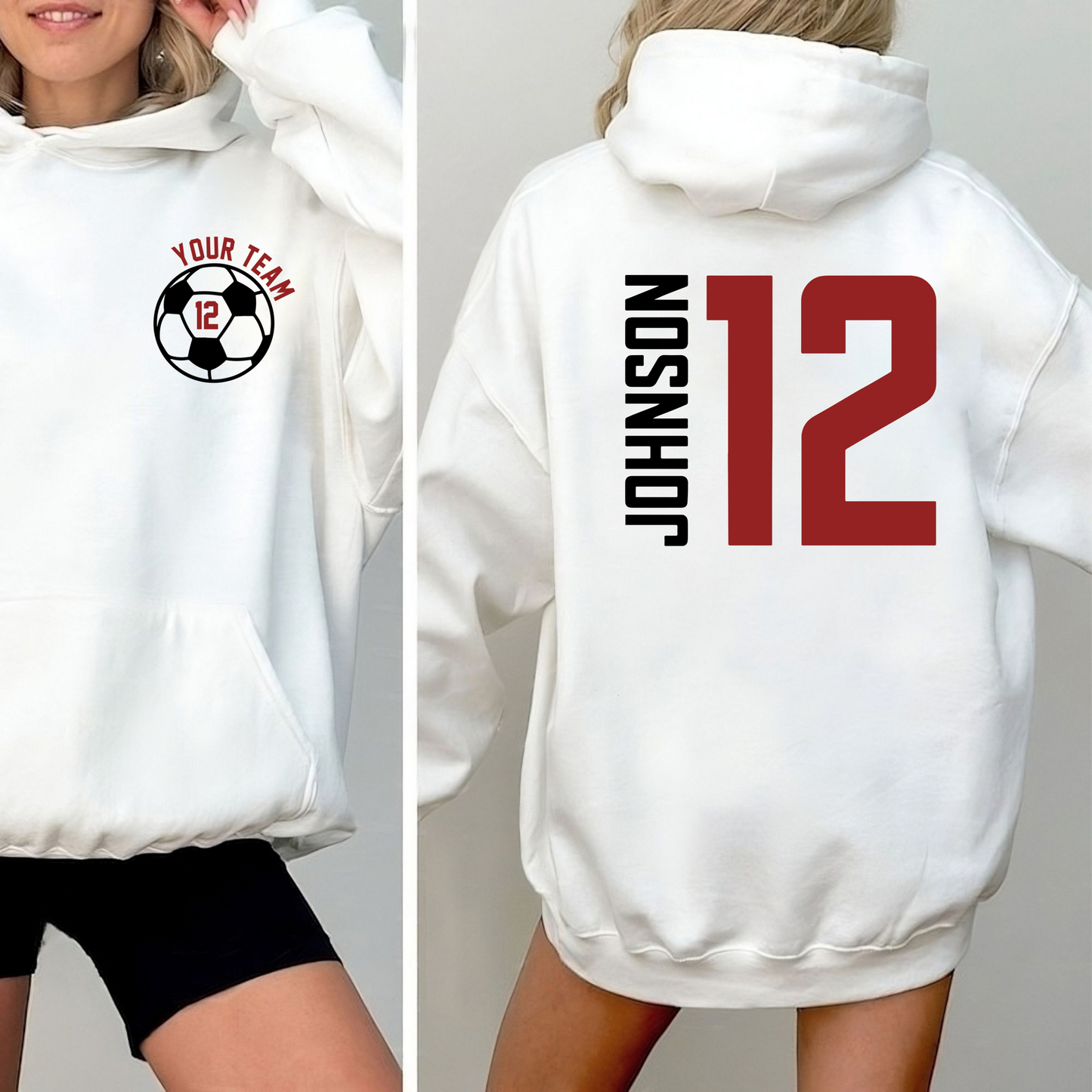 Personalisierte Fußballmama-Trikots – Feiern Sie 'Ihr Team' mit Namen und Nummer