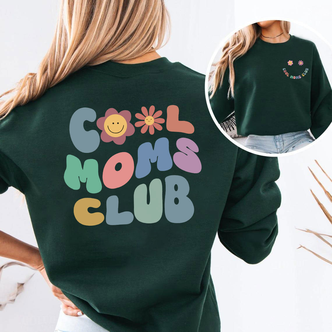 Cool Moms Club Sweatshirt - Lustiges Mama Outfit, Weihnachtsgeschenk für Mama