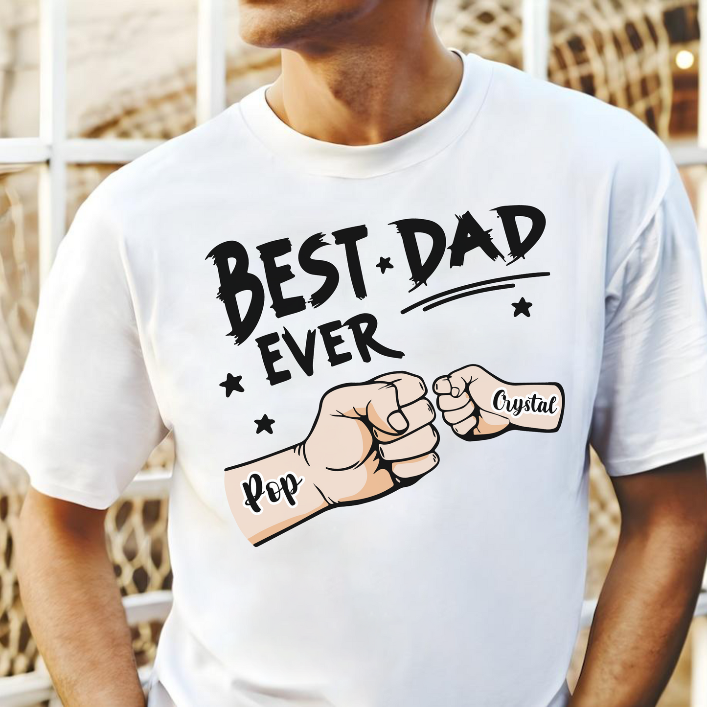 Dad and Kid Fist Bump - Personalized Father's Day Gift