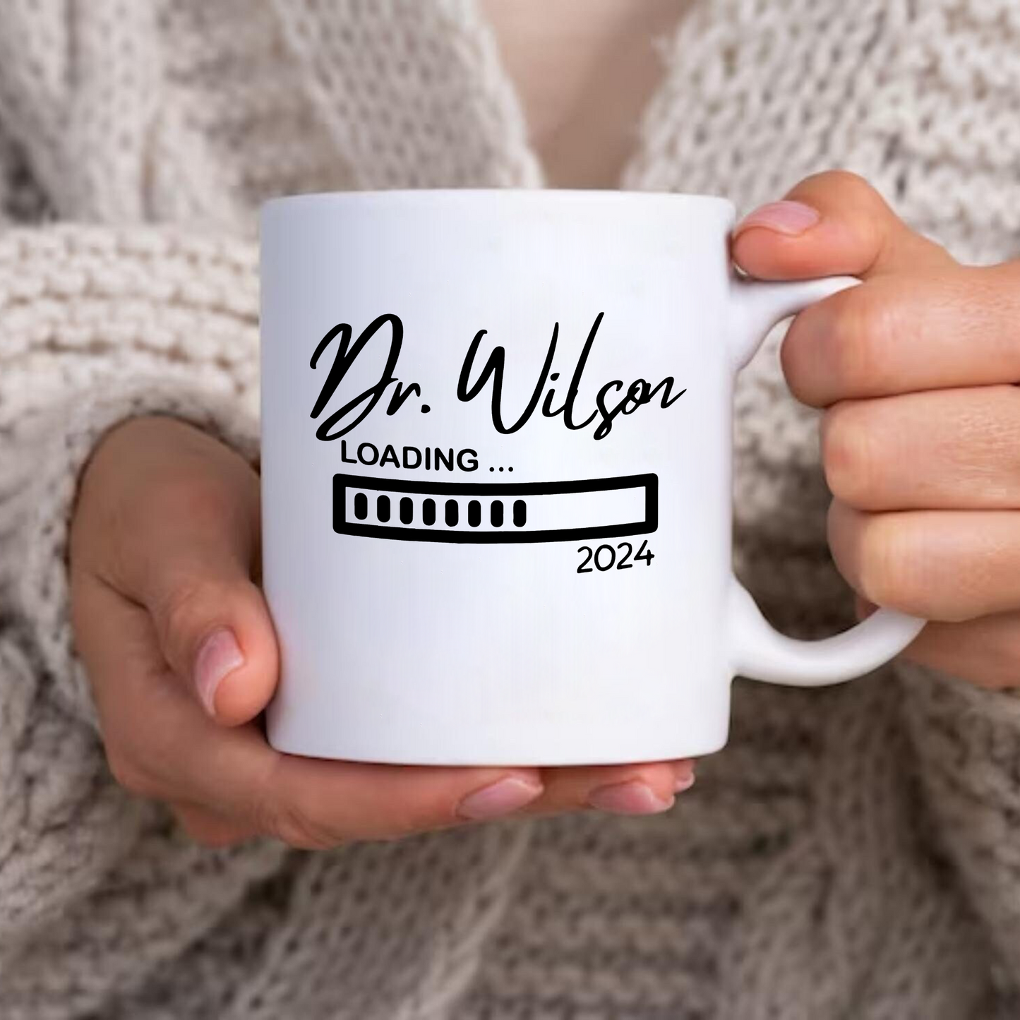 Dr. In Aktion - Personalisierter Arztbecher für Doktoranden und Mediziner