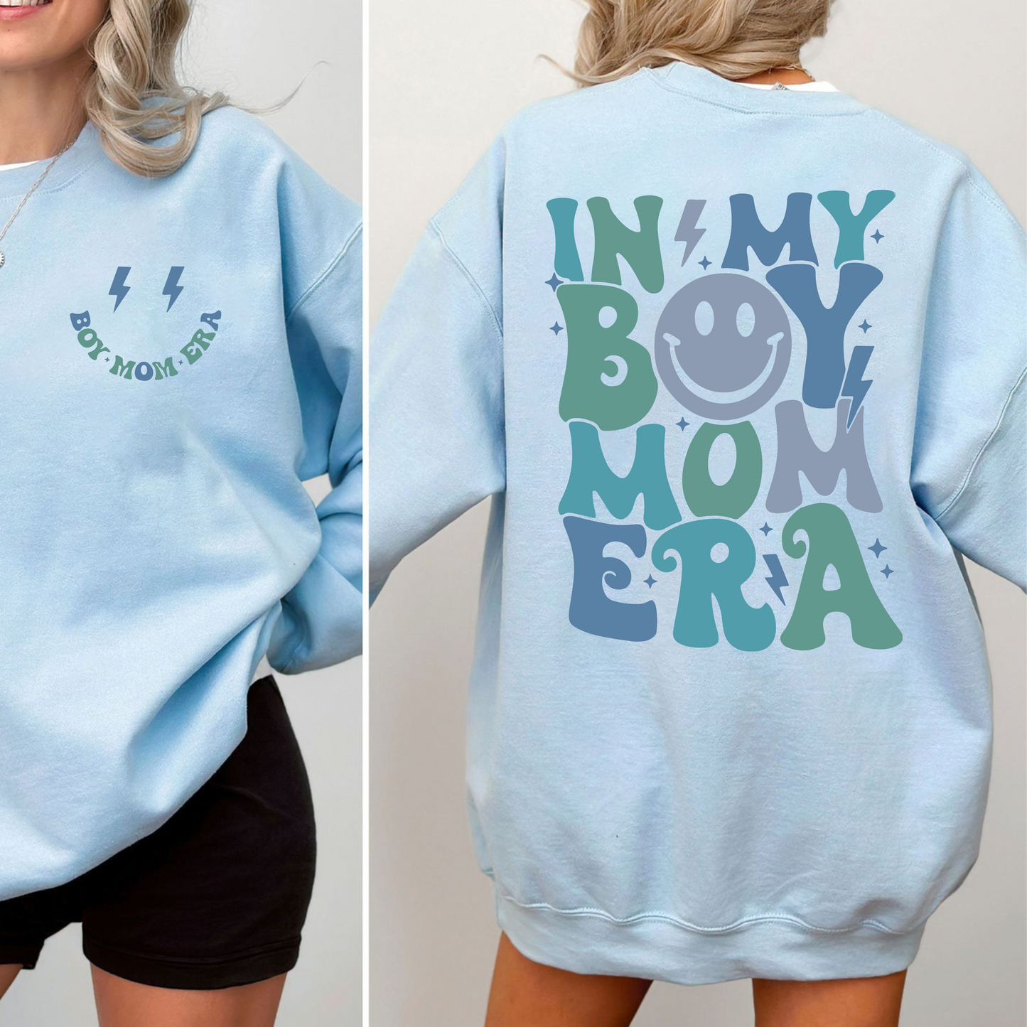 Embracing Motherhood - Personalized Boy Mom Pride Sweatshirt