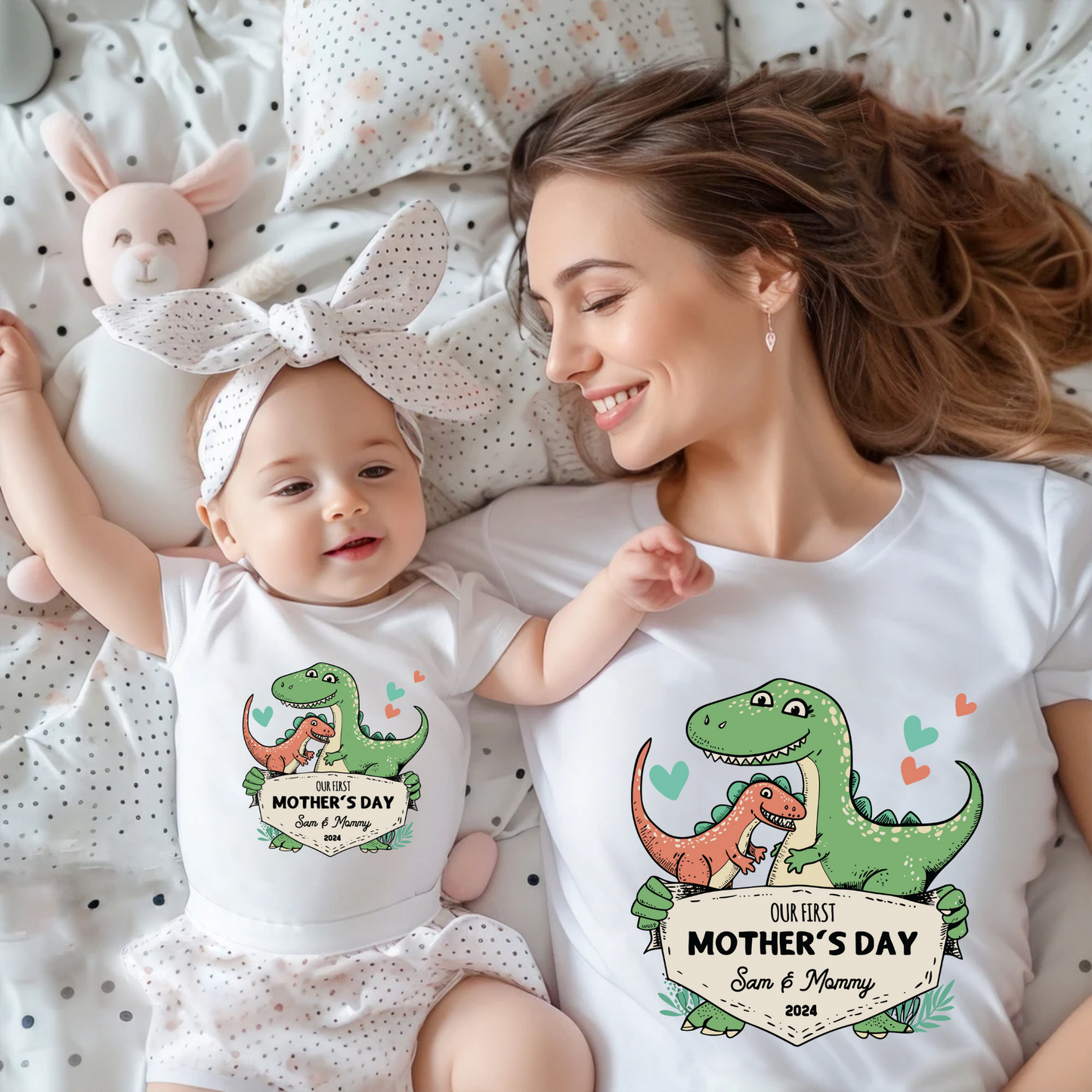 Erster Muttertag-Shirt - Personalisiertes Geschenk für Mutter und Baby