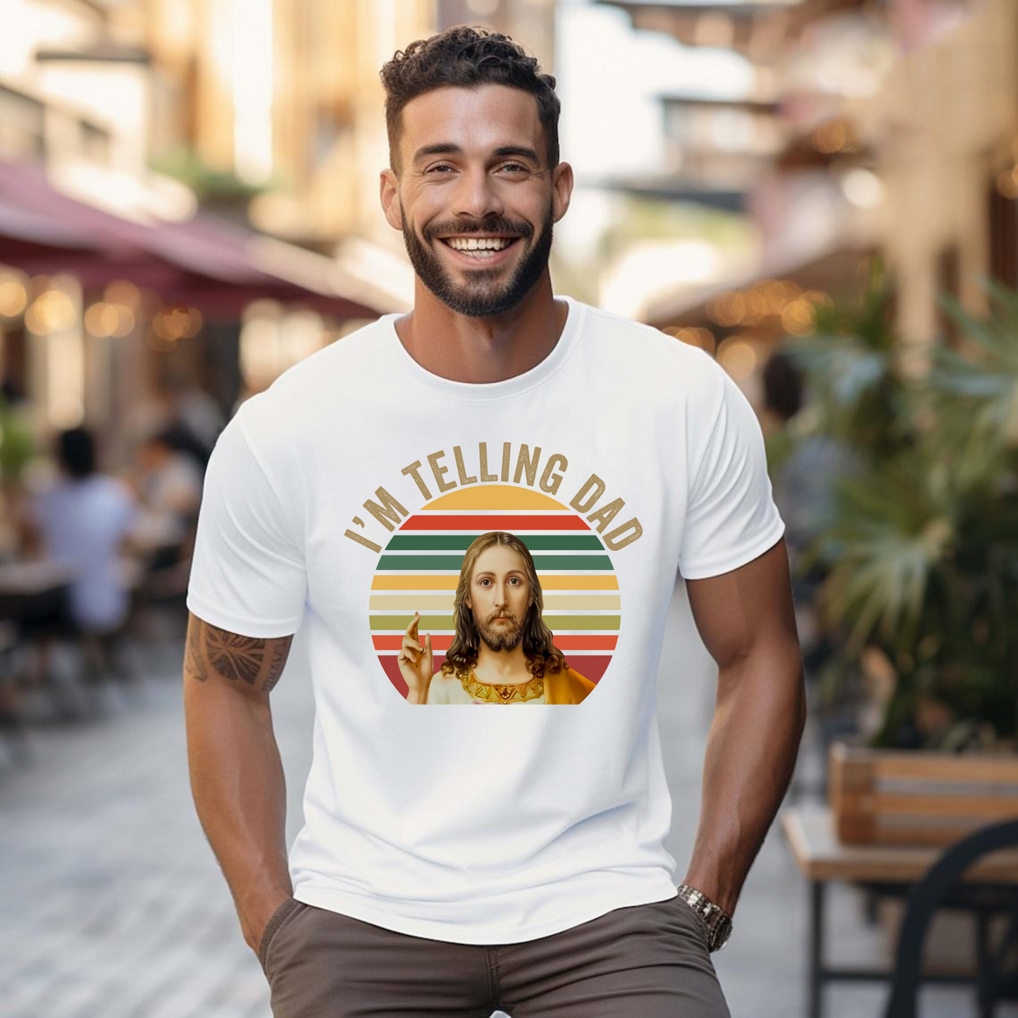 "Ich Sage Es Papa" T-Shirt - Lustiges Jesus Meme für Religiöse Geschenke