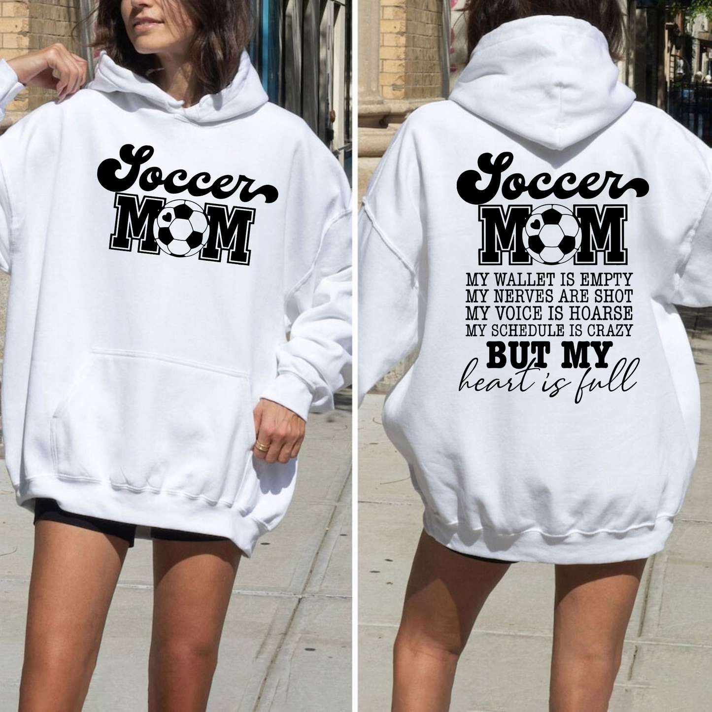 Fußballmama Herzvoll Sweatshirt - Geschenk für Mütter