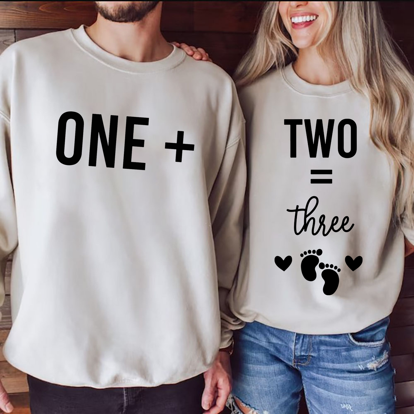 Babyankündigungs-Sweatshirt Set - Überraschung für werdende Eltern