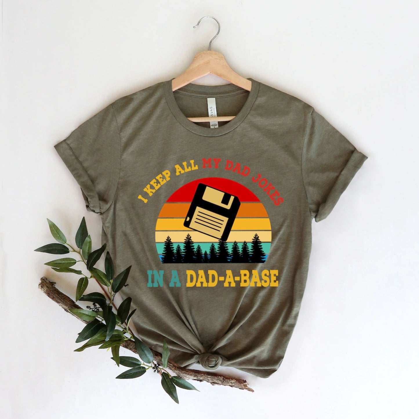 I Keep All My Dad Jokes In A Dad-a-base Shirt, New Dad Shirt