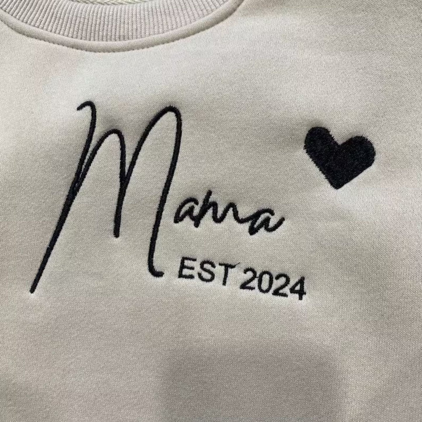 Mama Sweatshirt Bestickt, Individuelles Mama Sweatshirt mit Kindernamen