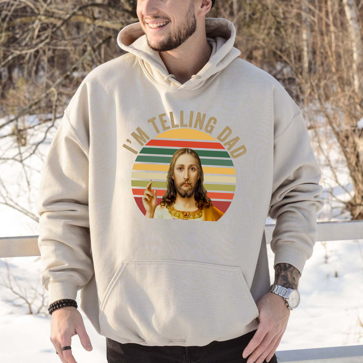 "Ich Sage Es Papa" T-Shirt - Lustiges Jesus Meme für Religiöse Geschenke