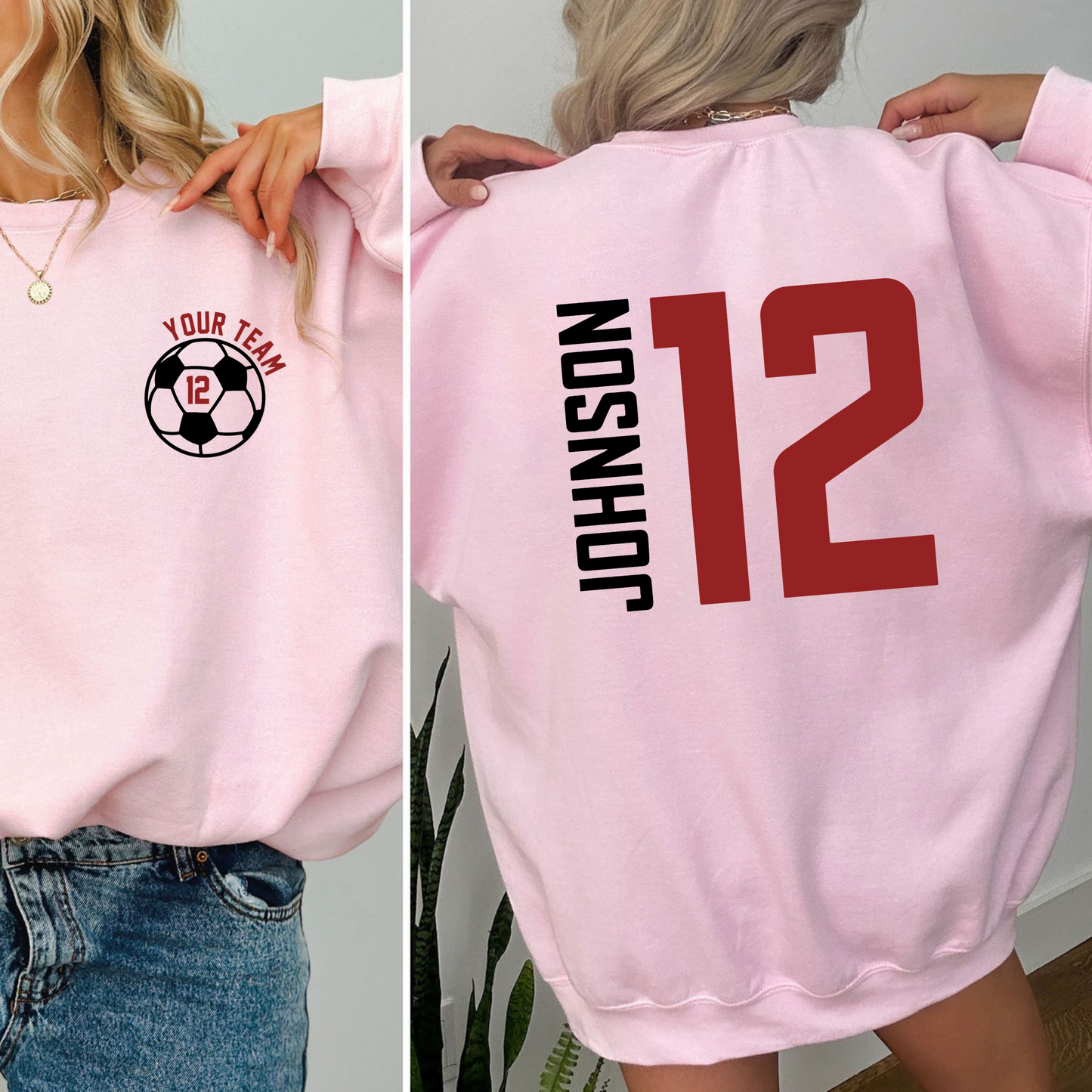Personalisierte Fußballmama-Trikots – Feiern Sie 'Ihr Team' mit Namen und Nummer