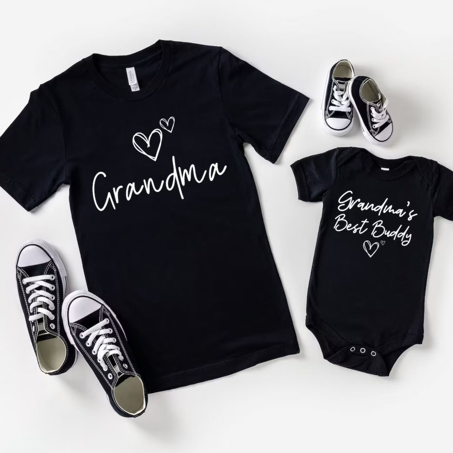 Oma und Enkelkind Partnerlook Set - Geschenk für frischgebackene Oma