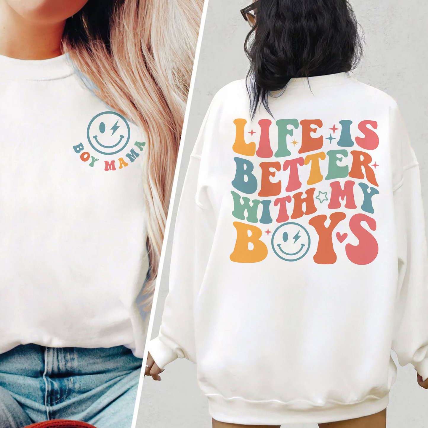 Life is Better With My Boys Shirt - Mom of Boys Gift