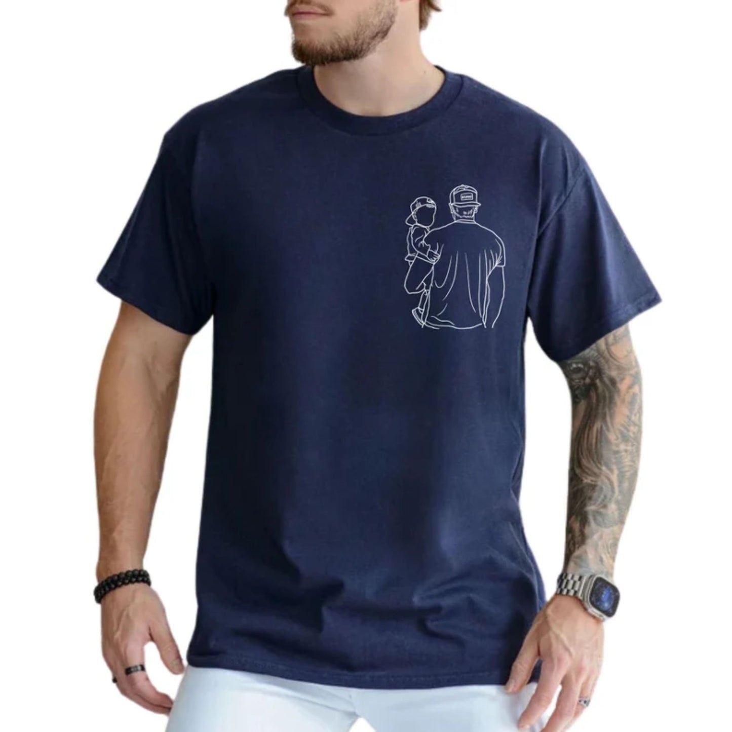 Individuelles Foto Shirt für Papa und Baby - Passendes Outfit für Papa und Baby