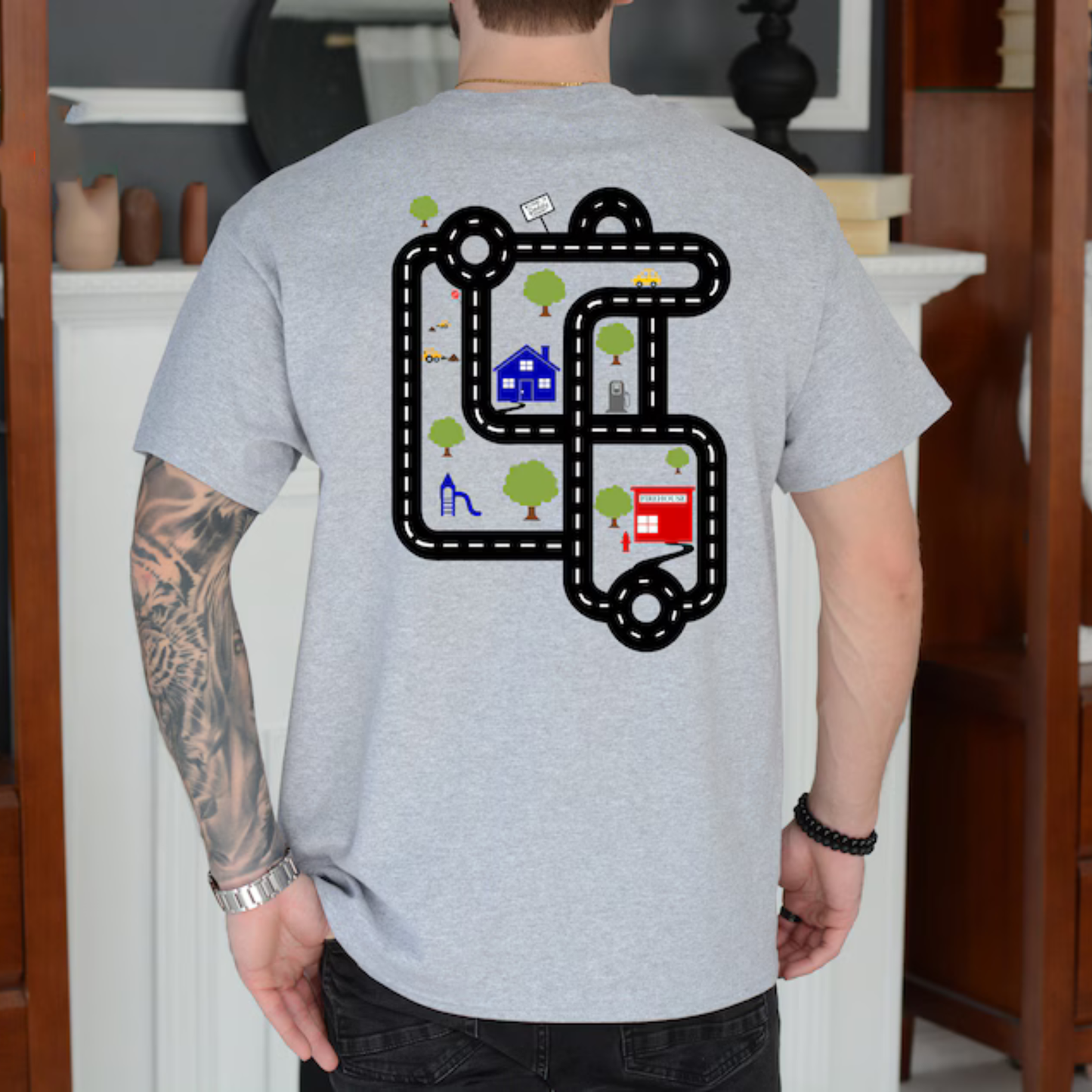 Autorennbahn-Spielshirt für Papa - Vatertags-Geschenk