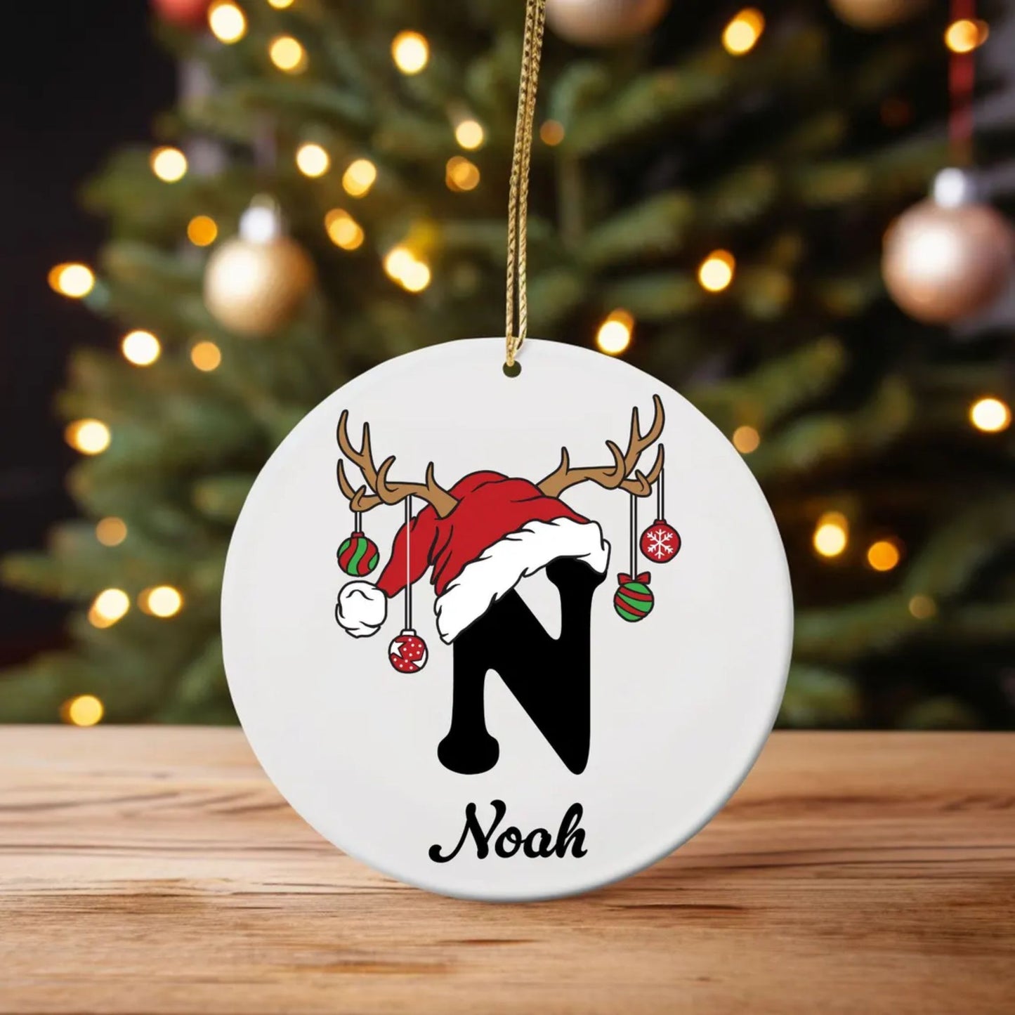 Namensbuchstaben Ornament - Familien Weihnachtsornament, Weihnachtsgeschenk