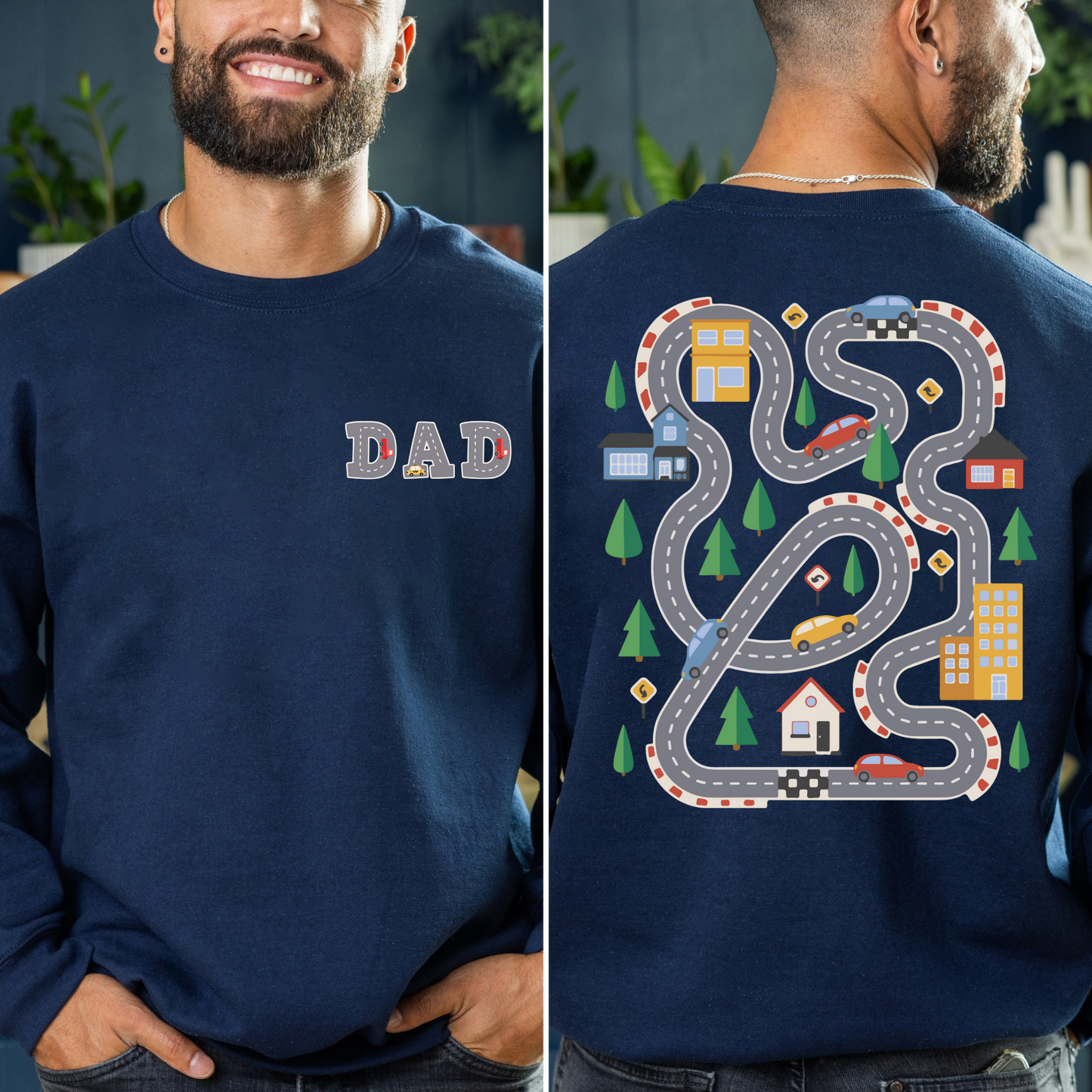 Play Car Race On Dad's Back