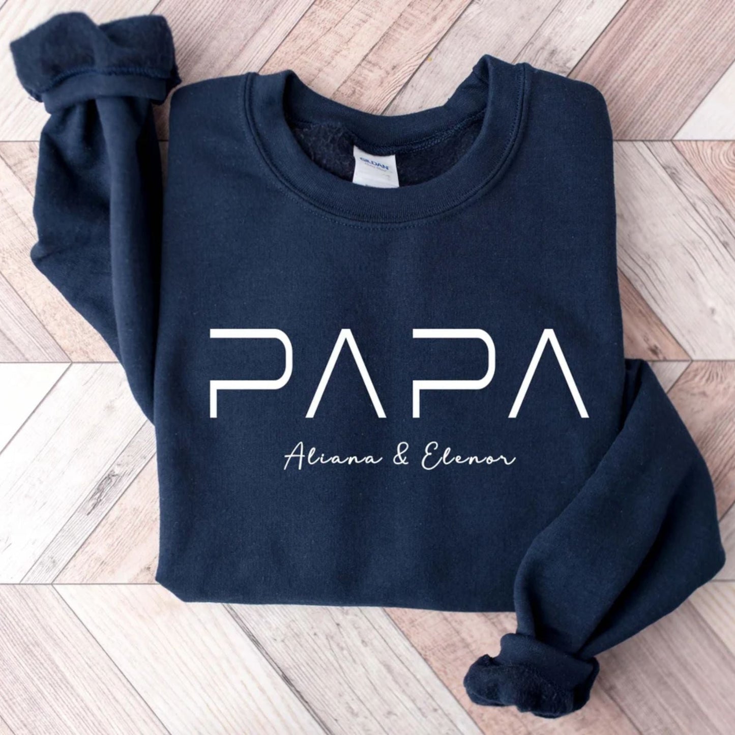 Personalisiertes Papa-Hoodie mit den Namen der Kinder - Geschenk für Papa