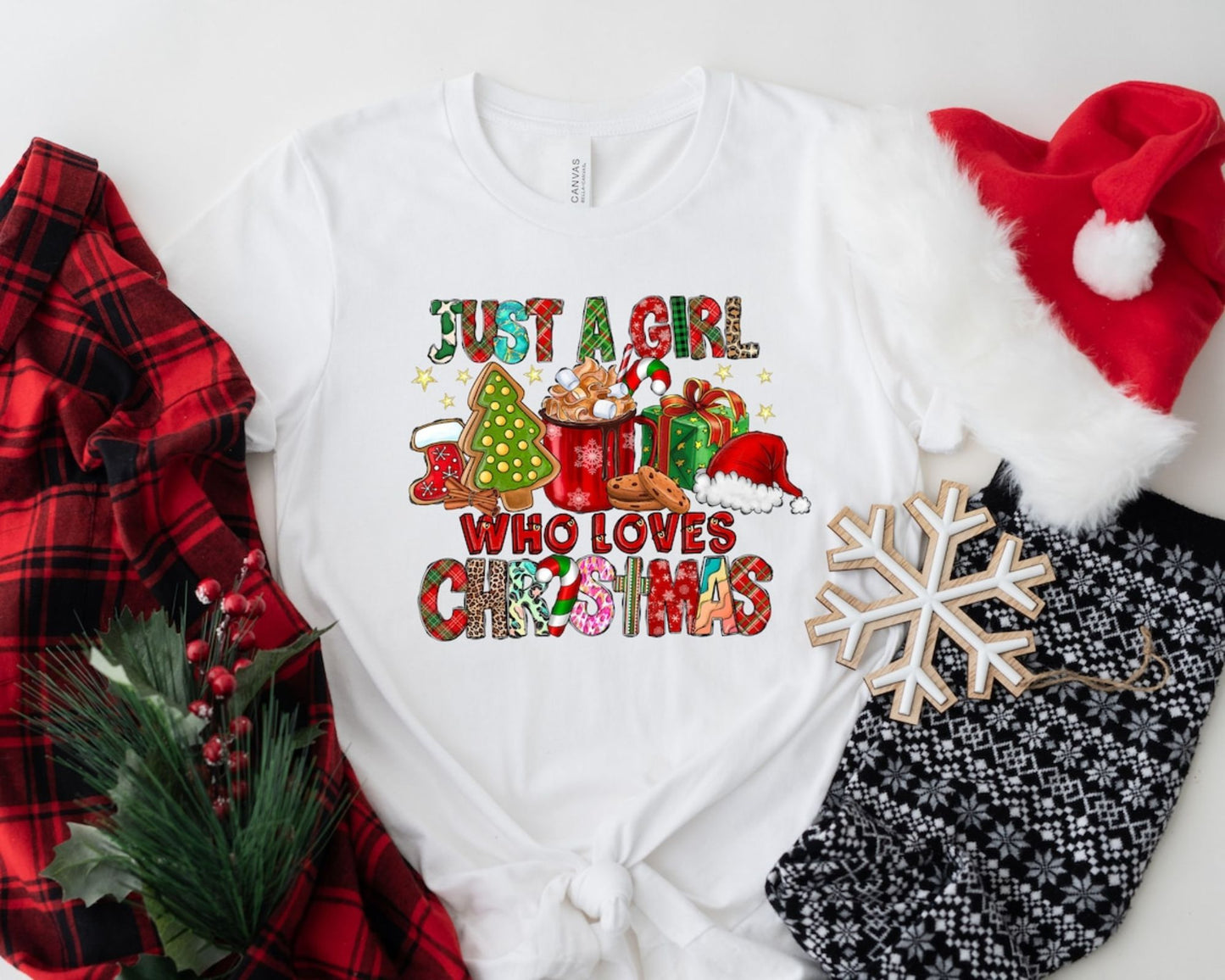Nur ein Mädchen, das Weihnachten liebt - Damen Weihnachtspullover