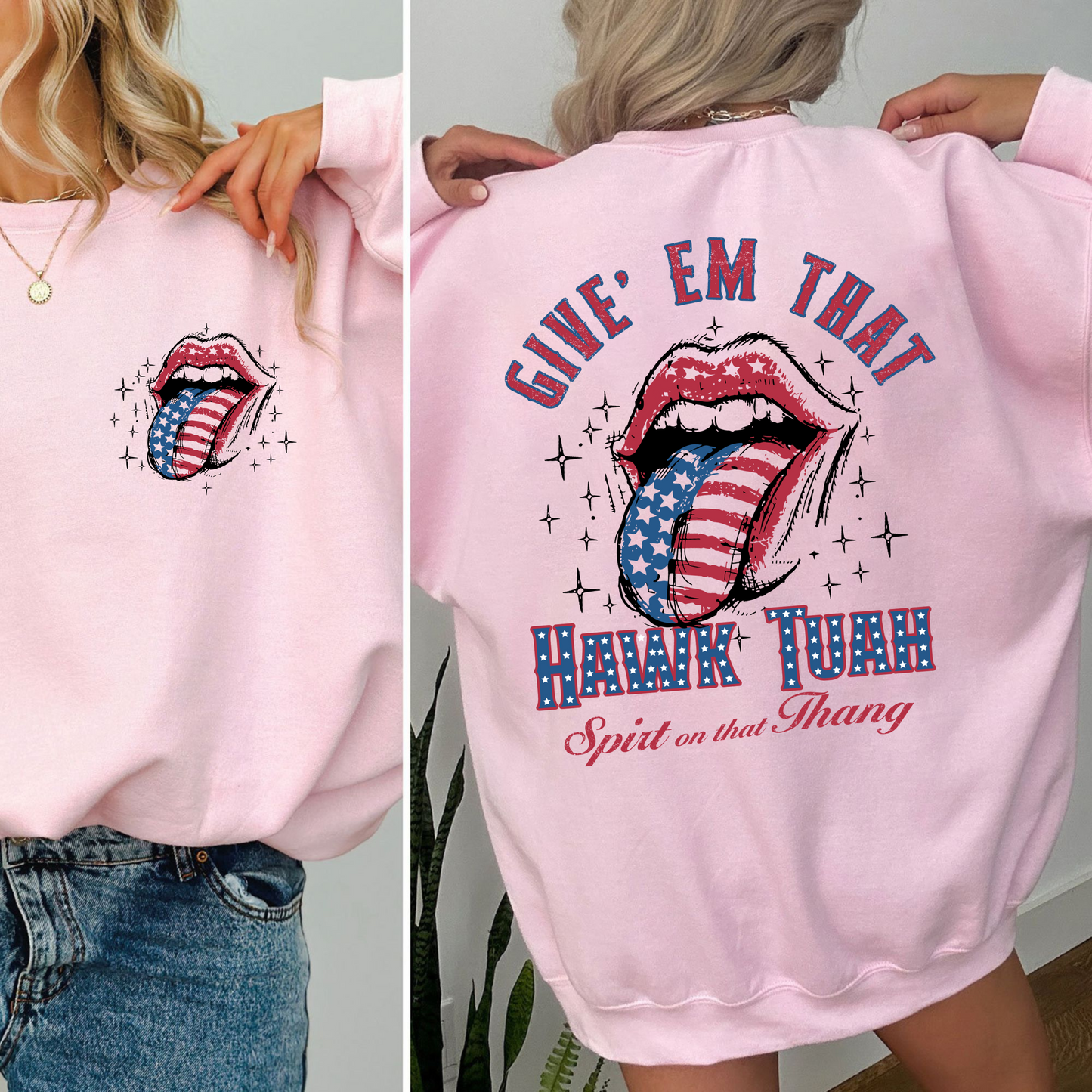 Lustiges Hawk Tuah Zitat Geschenk für den 4. Juli