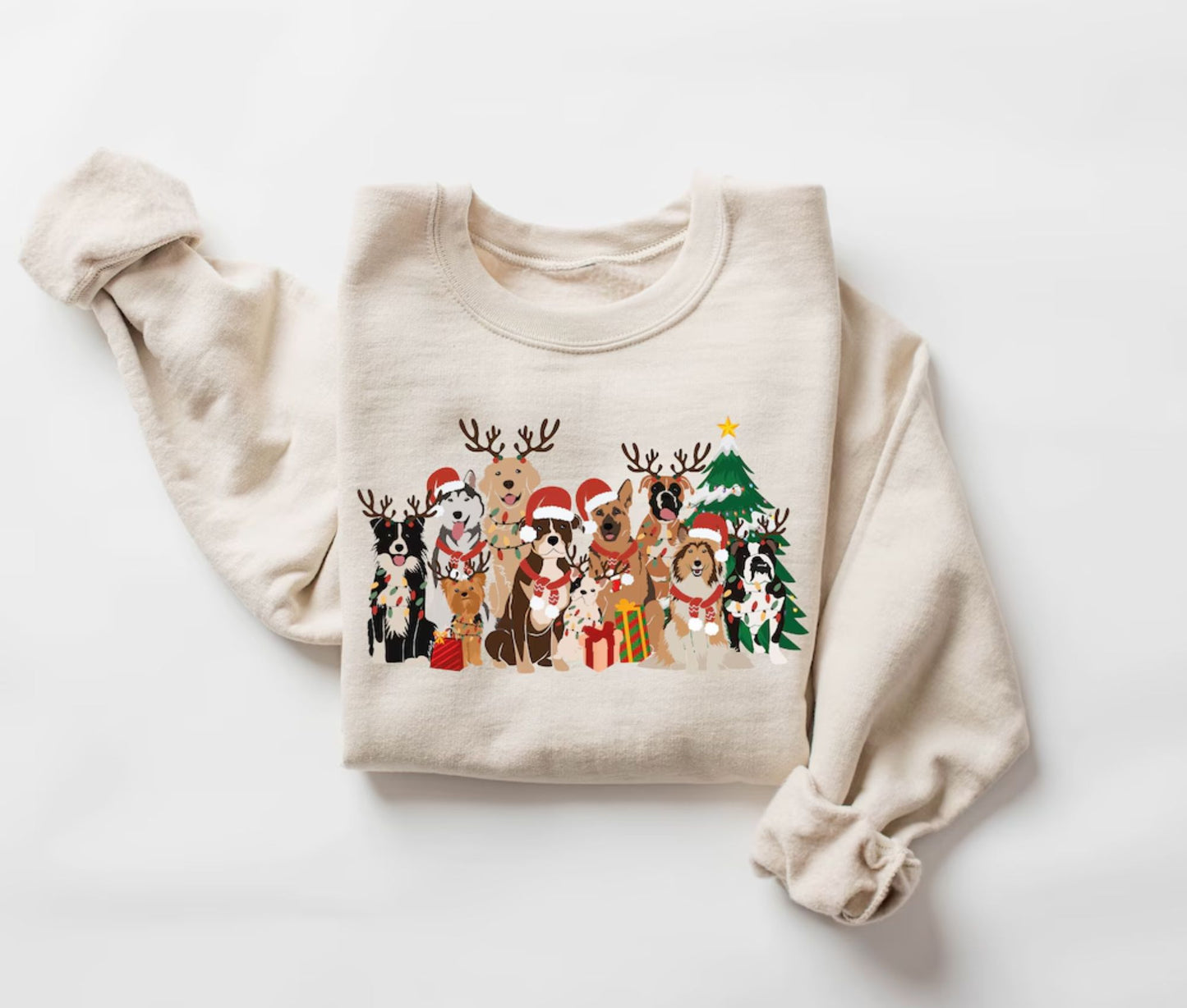 Weihnachtliches Hunde Sweatshirt - Weihnachtsgeschenk für Hundefreunde