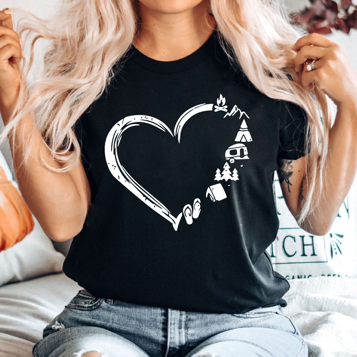 Wanderlust-Herz Shirt - Camp Lover