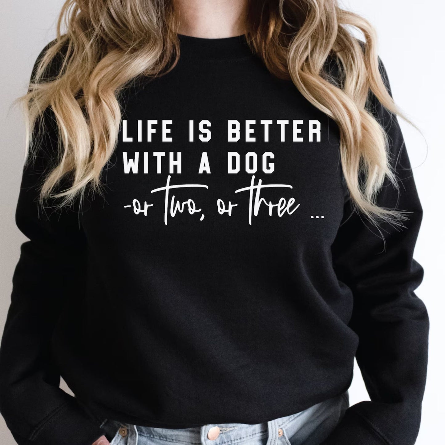 Das Leben ist besser mit meinem Hund Shirt – Lustiges Geschenk für Hundefreunde