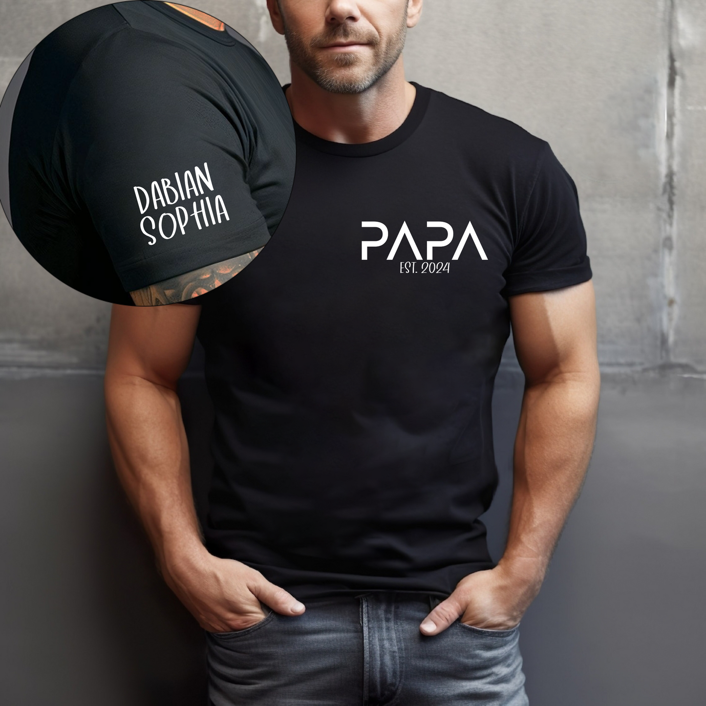 Custom Dad Celebration Gear – Marked with Special Year and Children’s Names
