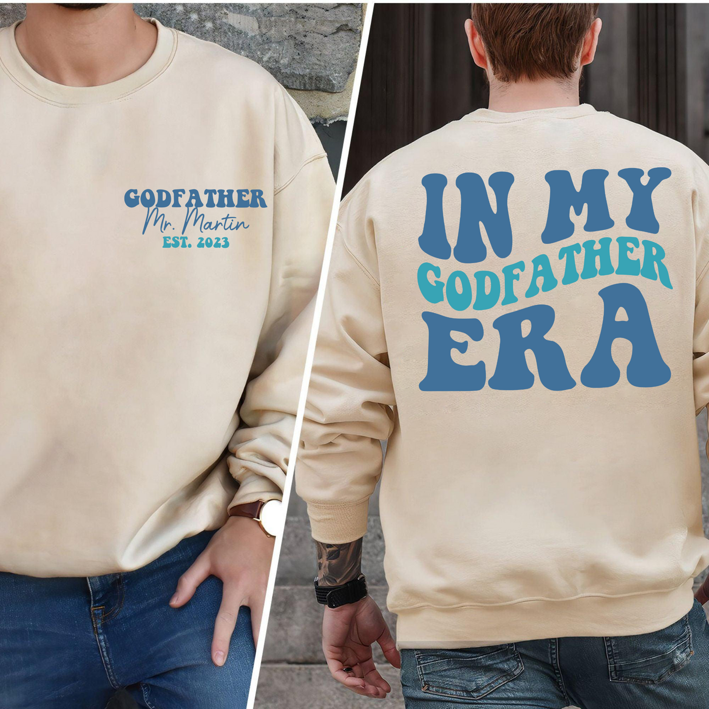 Personalisierter Patenonkel-Sweatshirt - Einzigartiges Geschenk