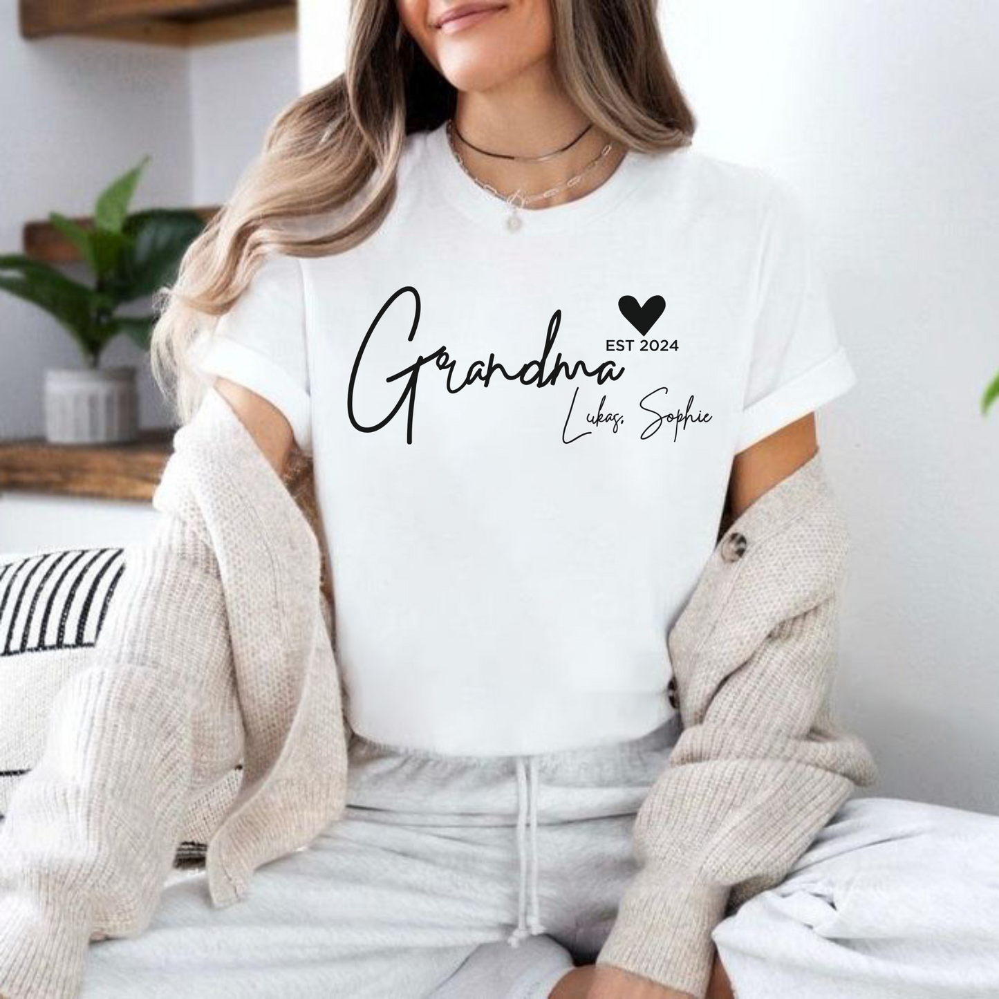 Personalisierbares Oma-Shirt – Dein Name, Dein Jahr, Dein Stolz
