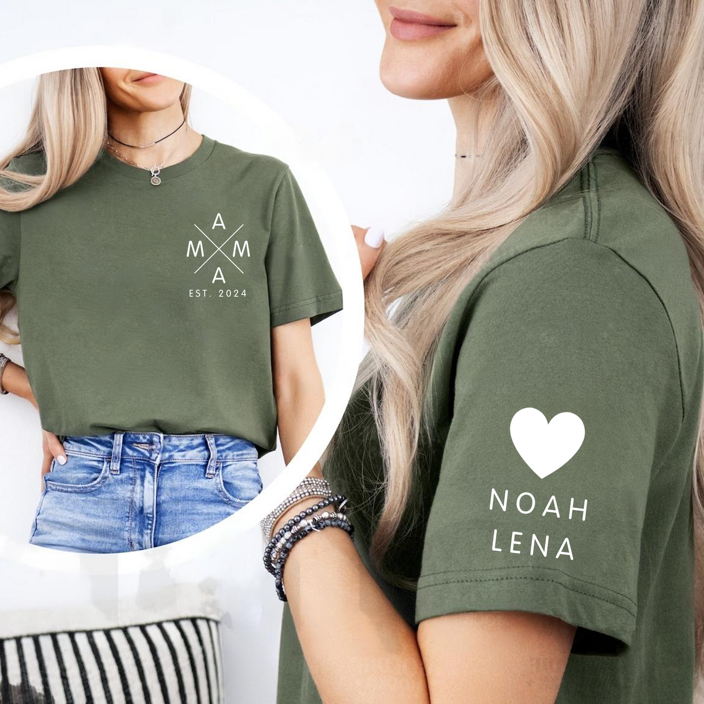 Customizable Love & Milestone Mama Tee