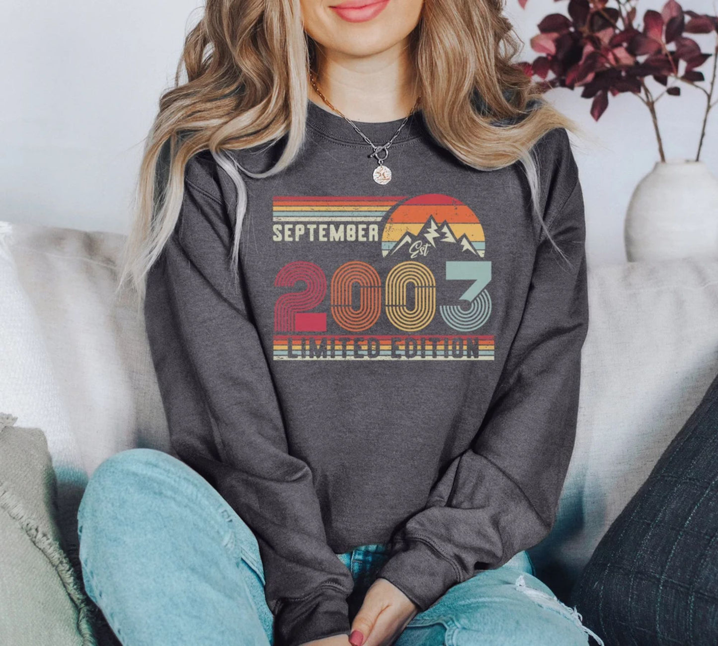 Geburtstagsjahr-Sweatshirt für Frauen oder Männer - Personalisiertes Geburtstagsgeschenk
