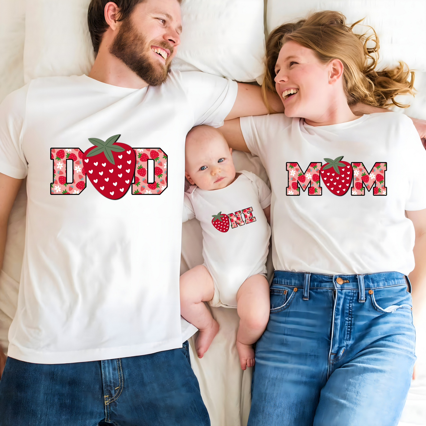 Erdbeer Erstgeburtstag Familien-Abstimmungs T-Shirt - Geburtstagsgeschenk
