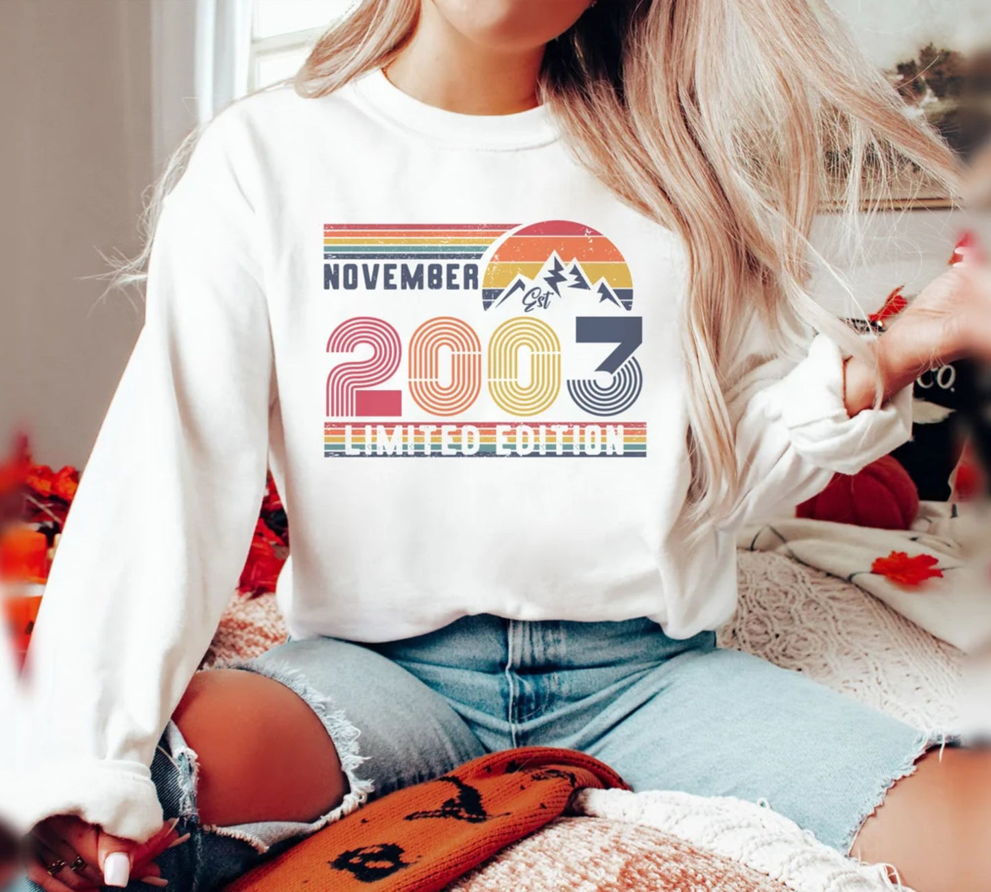 Geburtstagsjahr-Sweatshirt für Frauen oder Männer - Personalisiertes Geburtstagsgeschenk