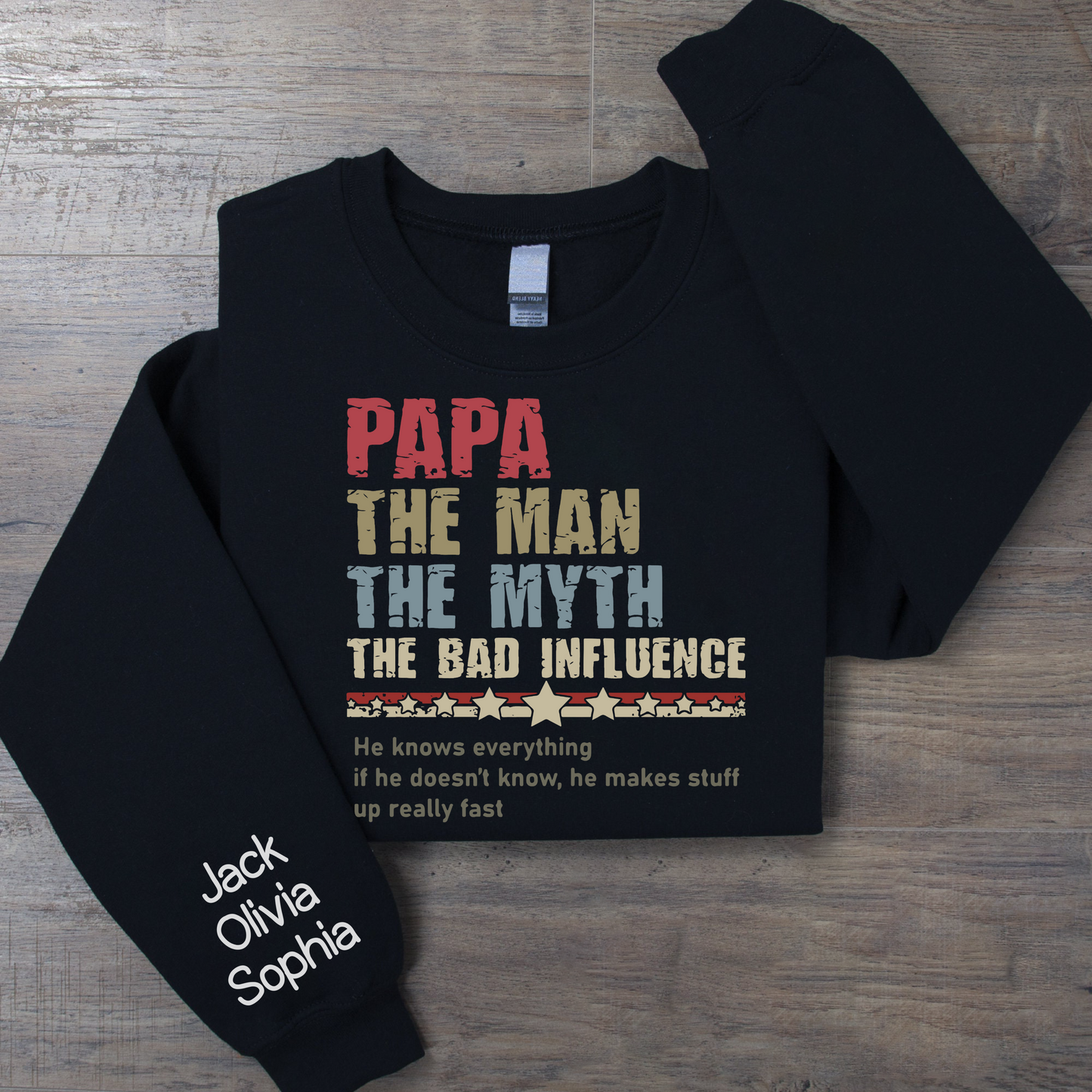 Papa: The Legend Personalized with Children's Names
