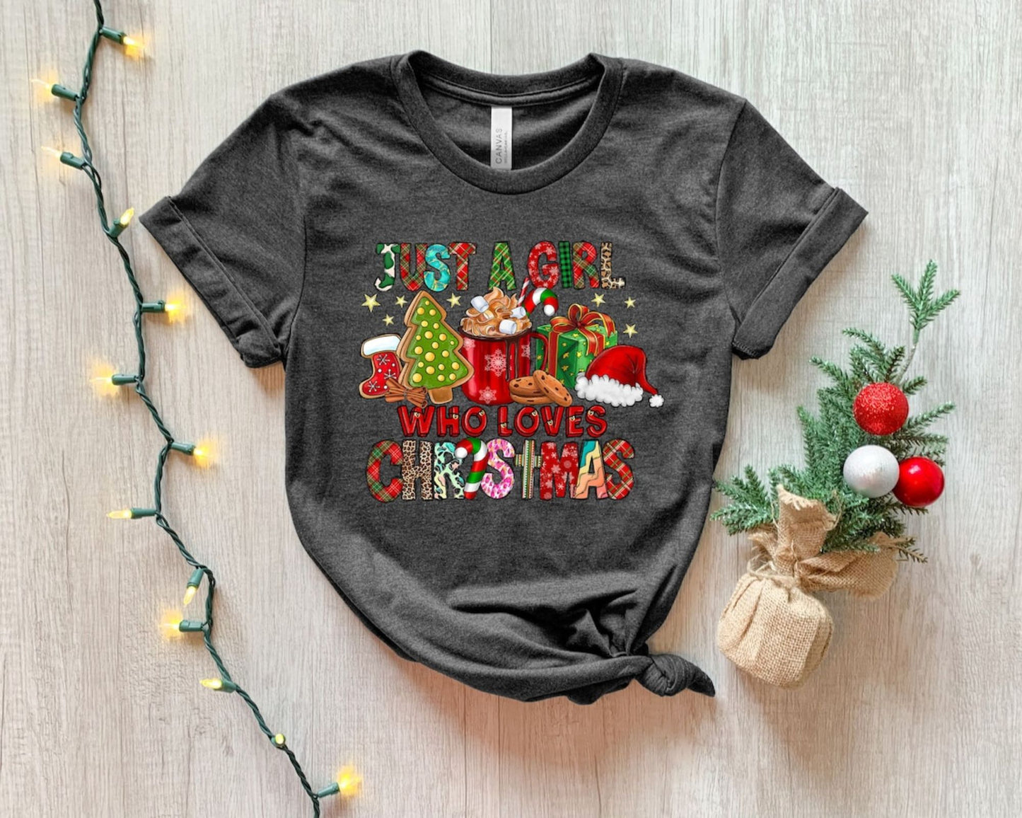 Nur ein Mädchen, das Weihnachten liebt - Damen Weihnachtspullover
