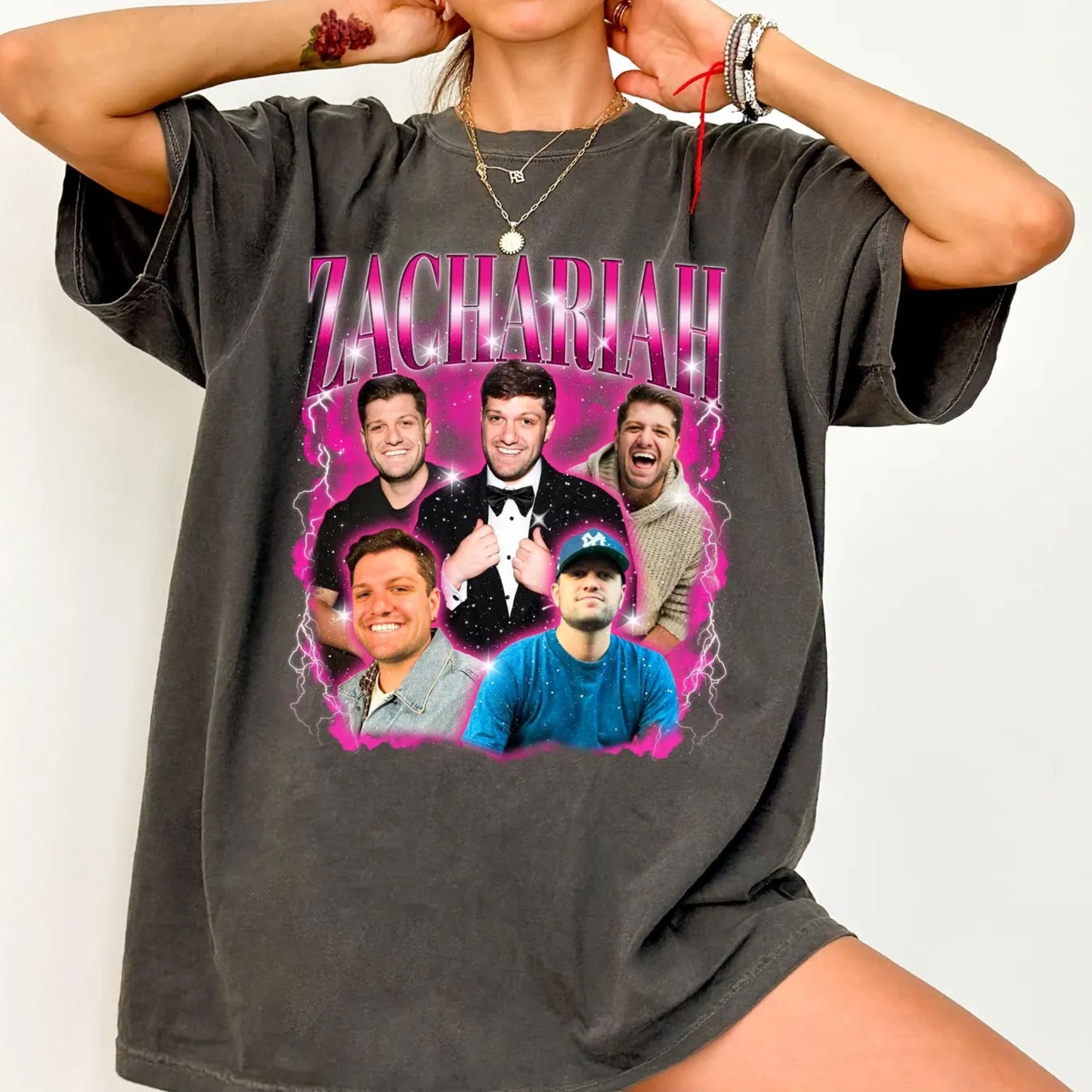 Individuelles Foto-Shirt – Vintage-Grafik 90er-T-Shirt, Personalisiertes Bootleg-Rap-Shirt