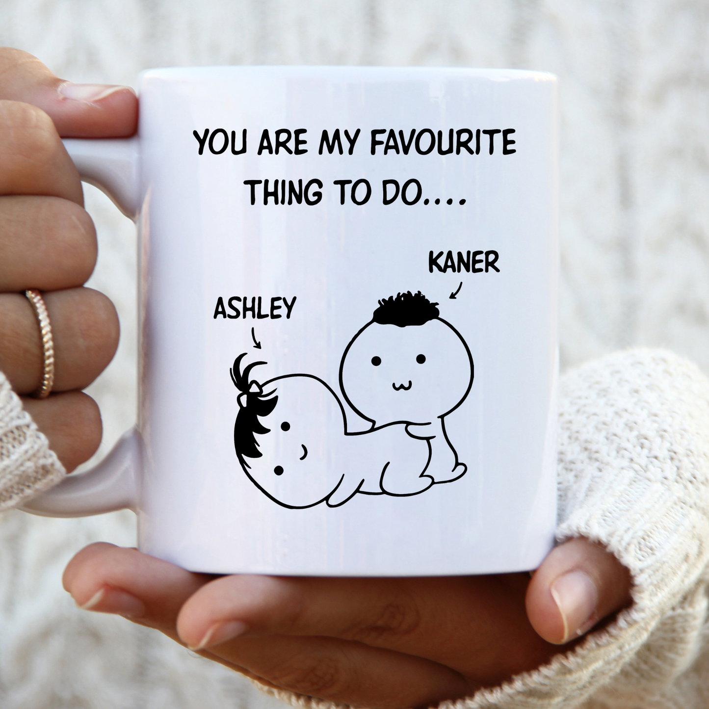 Lieblingsfreude – Personalisierte Lustige Kaffeetasse Geschenk zum Valentinstag