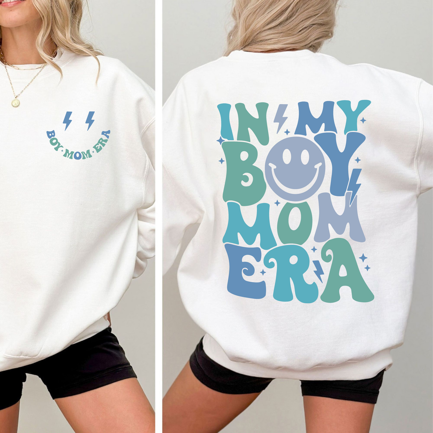 Embracing Motherhood - Personalized Boy Mom Pride Sweatshirt