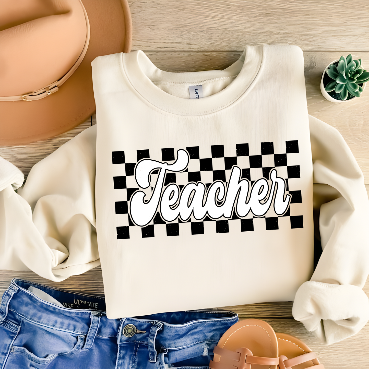 Retro Checkered Teacher Appreciation Gift for Back to School